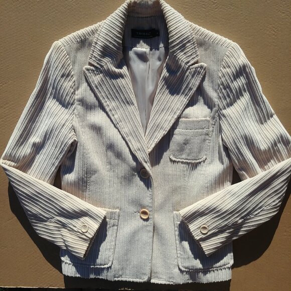 Tribal cream off white 100% cotton corduroy blazer jacket size 8 - Picture 4 of 14